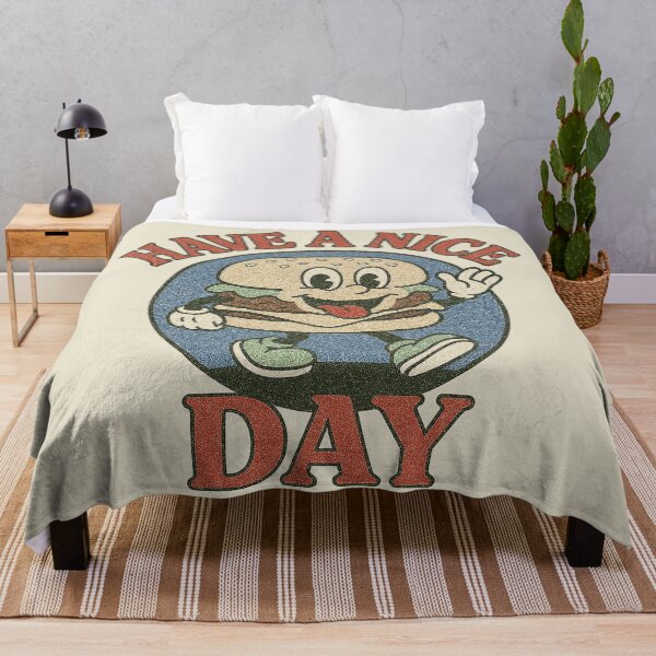 Item preview, Retro Cartoon Hamburger Have A Nice Day designed and sold by zzz888.