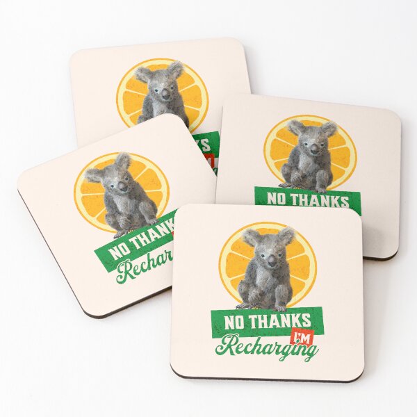 Item preview, No Thanks, I’m Recharging Koala Bear Orange designed and sold by Vac1.