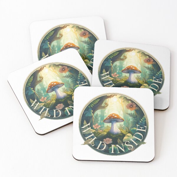 Item preview, Wild Inside – Botanical Mushroom Crest designed and sold by Gnome Grove.
