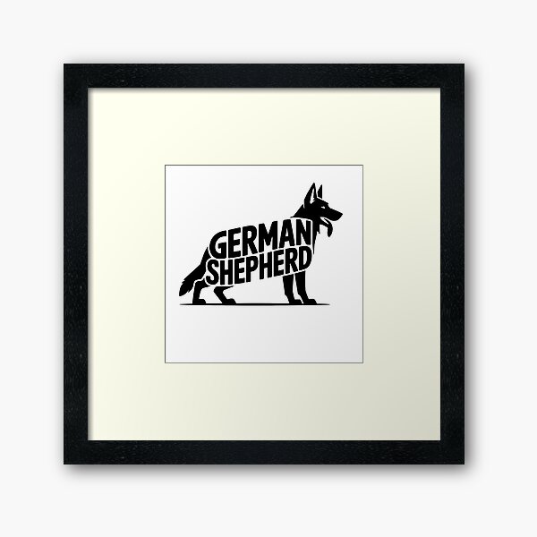 Vista previa del artículo con la obra «Silueta de pastor alemán», diseñado y vendido por TheAnimalZ00.