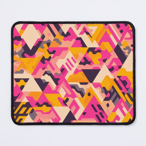 Item preview, Vivid Geometric Camo - Triangle & Organic Pattern in Pink & Orange Tones designed and sold by JohnnyVillas.