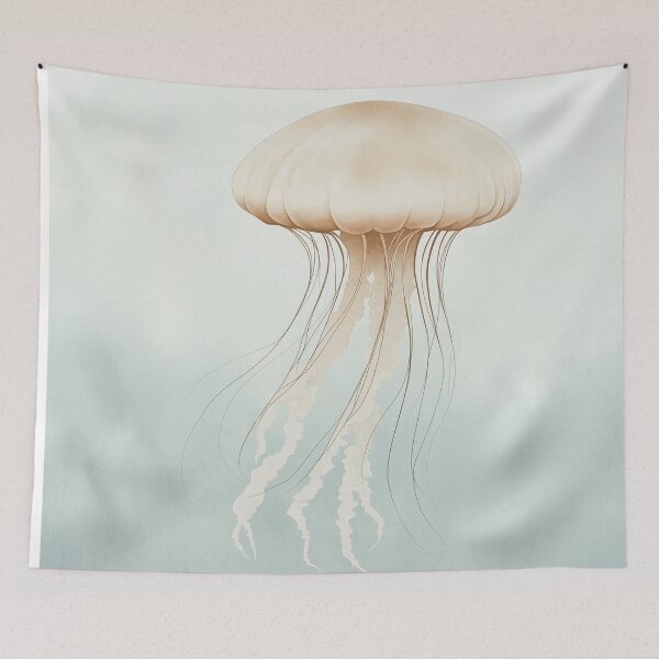 Item preview, Bathroom art ethereal jellyfish designed and sold by JanChryzostom.