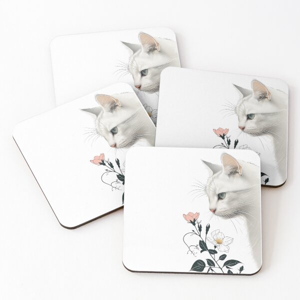 Item preview, White cat paint designed and sold by Filotecnia.
