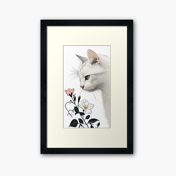 Item preview, White cat paint designed and sold by Filotecnia.