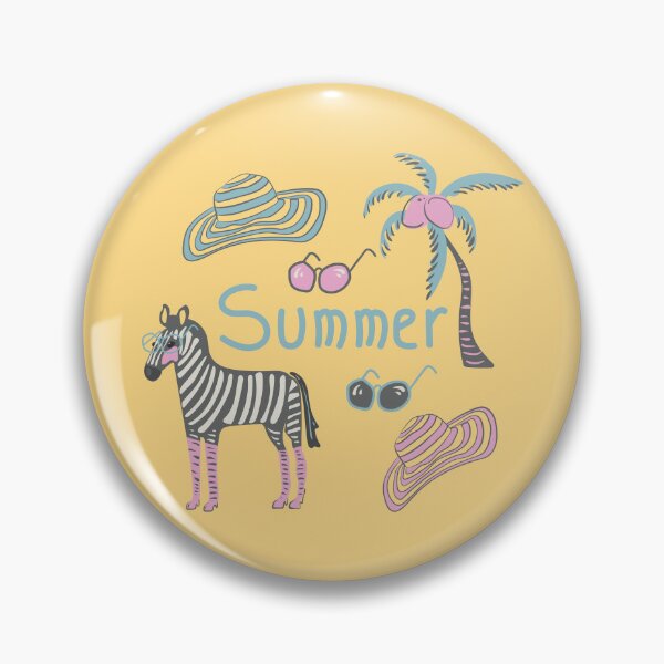 Item preview, Summer funny zebra and palm trees designed and sold by Deepness2023.