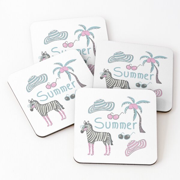 Item preview, Summer funny zebra and palm trees designed and sold by Deepness2023.