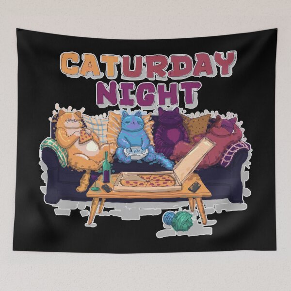 Item preview, Caturday Night designed and sold by JoseloRochaArt.