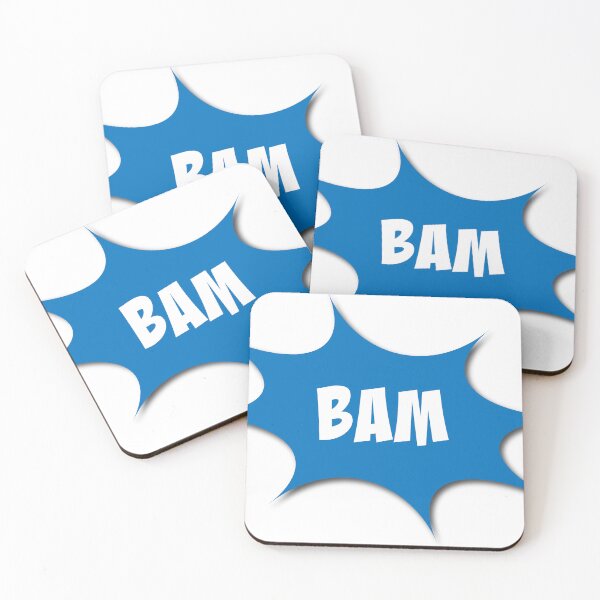Item preview, Comic Sound Bubble - BAM Blue and White designed and sold by UncommonEveryday.