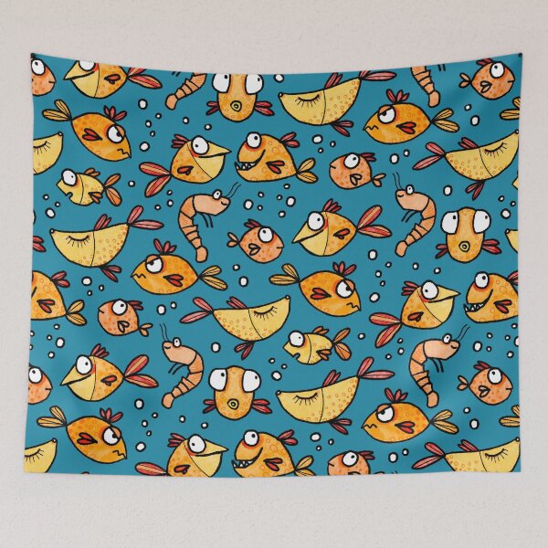 Item preview, funny fish doodle designed and sold by kobyakov.