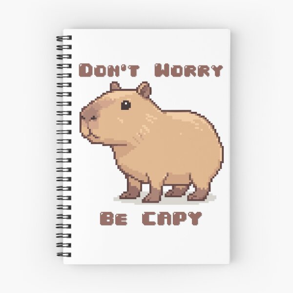 Item preview, Don’t Worry, Be Capy – Retro Pixel Capybara designed and sold by imaginariun.