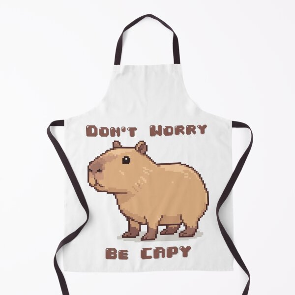 Item preview, Don’t Worry, Be Capy – Retro Pixel Capybara designed and sold by imaginariun.