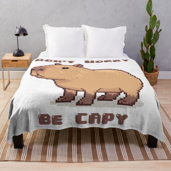 Item preview, Don’t Worry, Be Capy – Retro Pixel Capybara designed and sold by imaginariun.