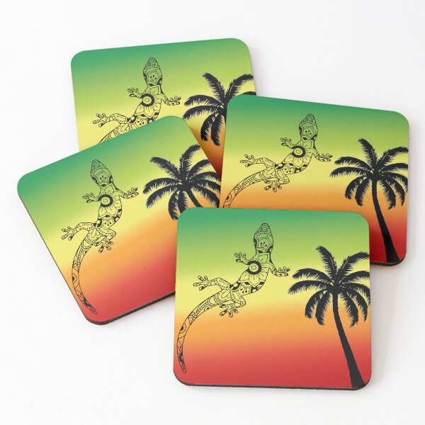 Item preview, Tropical Spirit - Maori Lizard and Sunset. designed and sold by Nine-et-moi.