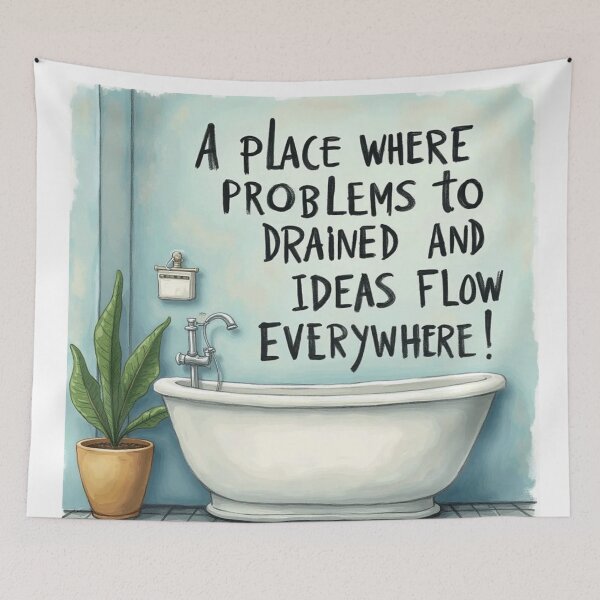 Item preview, Bathroom art a place to think designed and sold by JanChryzostom.