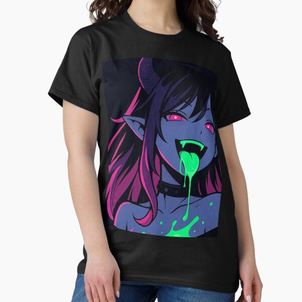 Vista previa del artículo con la obra «Demonio de neón», diseñado y vendido por EndOfRainbowArt.