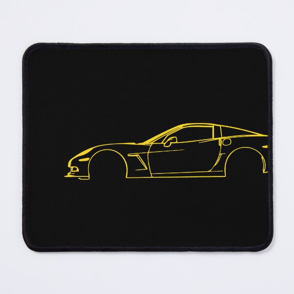 Item preview, Yellow Corvette C6 Lines  designed and sold by TheArtOfCar.