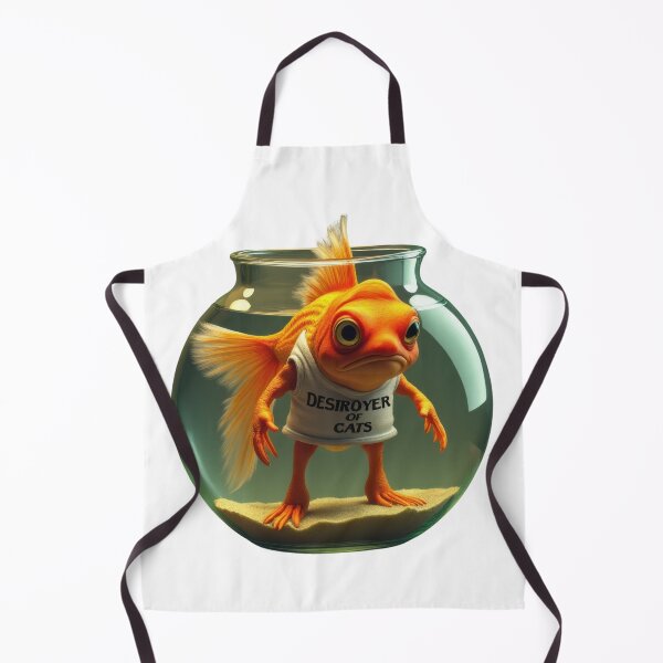 Item preview, Destroyer of Cats – Angry Goldfish Meme Art designed and sold by VikArt7.