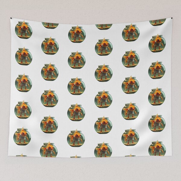 Item preview, Destroyer of Cats – Angry Goldfish Meme Art designed and sold by VikArt7.