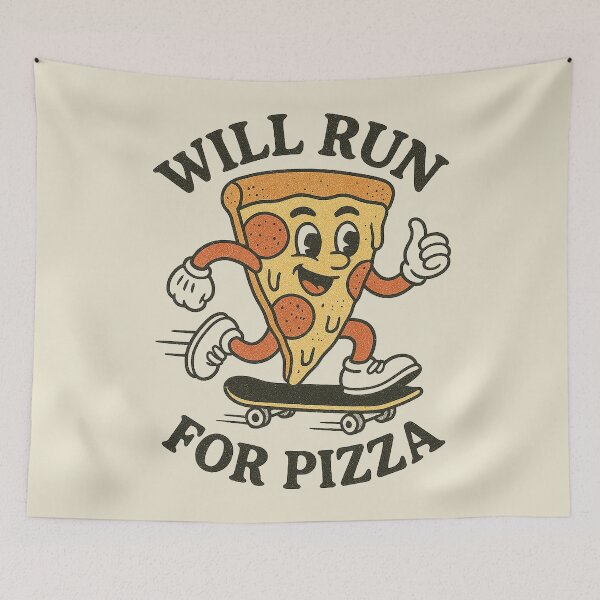 Item preview, Will Run For Pizza Skateboard designed and sold by zzz888.