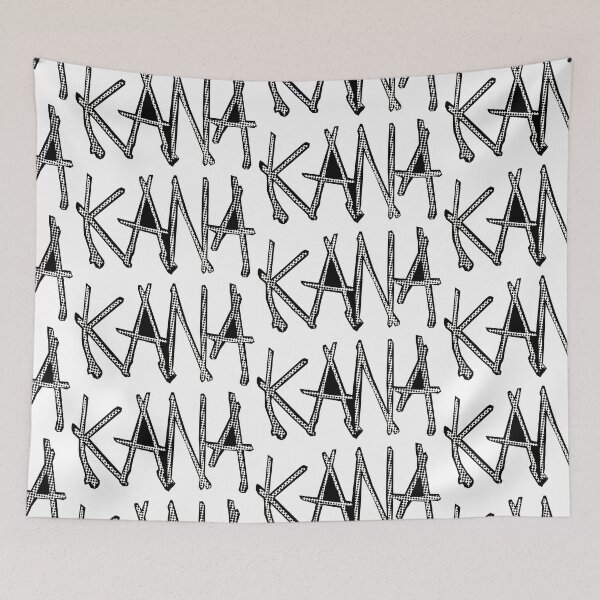 Item preview, Kana tag pop art canes font - black and white designed and sold by kanakeen.