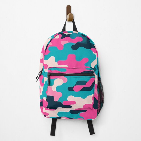 Item preview, Urban Neon Camo - Geometric Cloud Pattern in Vivid Pink & Teal designed and sold by JohnnyVillas.