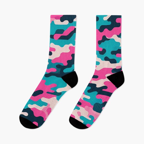 Item preview, Urban Neon Camo - Geometric Cloud Pattern in Vivid Pink & Teal designed and sold by JohnnyVillas.