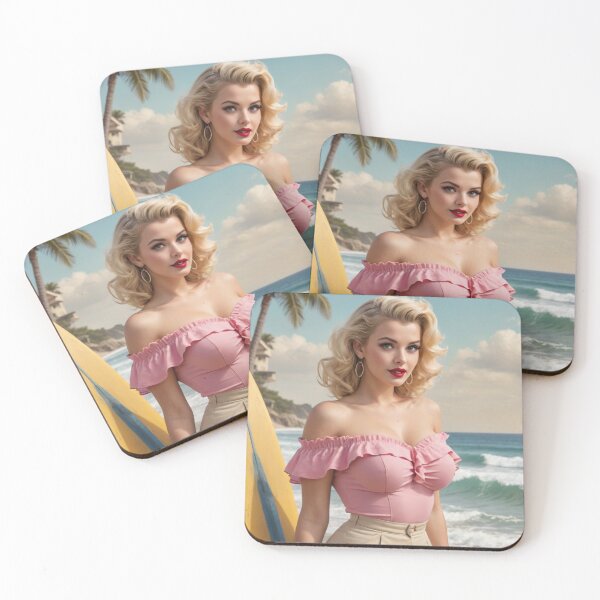 Item preview, Classic 1940's Pin Up Girl at the Beach designed and sold by MissSaylor.