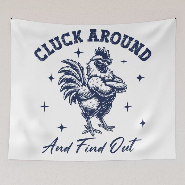Item preview, CLUCK AROUND AND FIND OUT RETRO designed and sold by FlutteringWings.