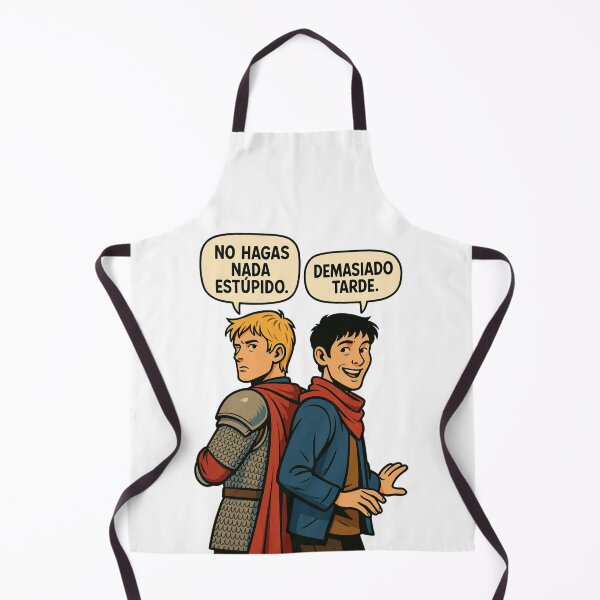Item preview, Merlin and Arthur in medieval meme mode designed and sold by ElCineFriki.