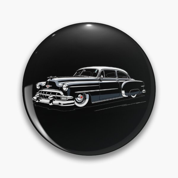 Artikelvorschau, 1953 Schwarzer Chevy Bel Air – Klassische Lowrider-Kunst aus Amerika entworfen und verkauft von TheArtOfCar.