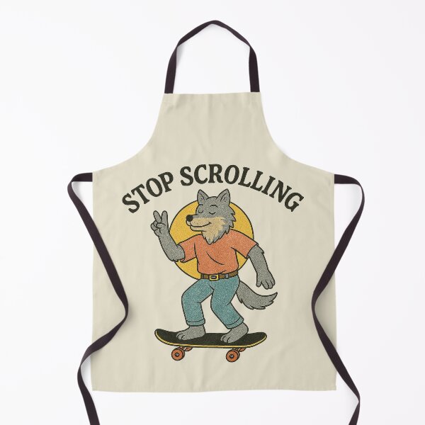 Item preview, Stop Scrolling Skateboarding Wolf designed and sold by zzz888.