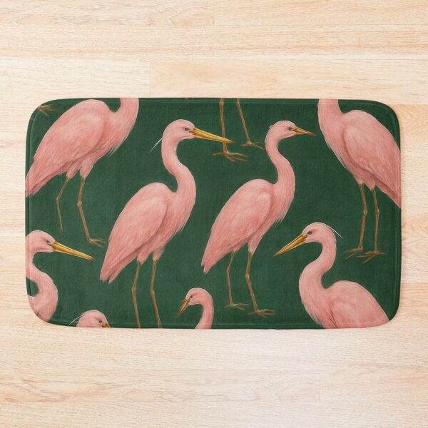 Item preview, Antique Pink Herons Painting  designed and sold by crazypattern.