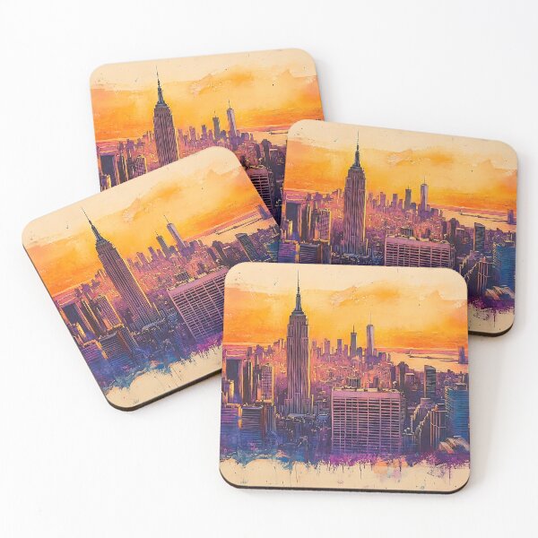 Item preview, New York Skyline in Sunset Hues designed and sold by daila70.