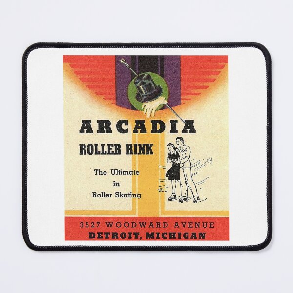 Item preview, Arcadia Detroit Michigan Roller Skating Rink Sticker Decal Label Design 2 designed and sold by tislord.