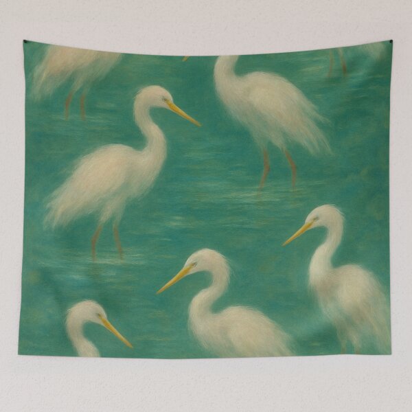 Item preview, Dreaming Herons Painting  designed and sold by crazypattern.