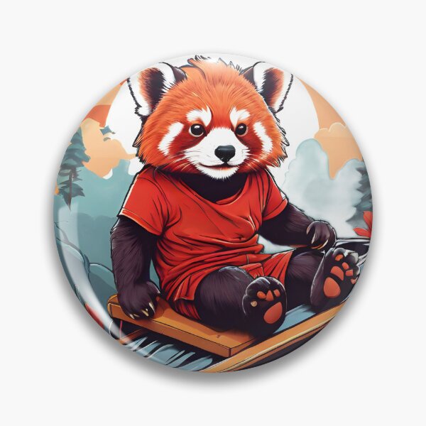 Item preview, red panda on the slide designed and sold by Karaz's Animal Kingdom.