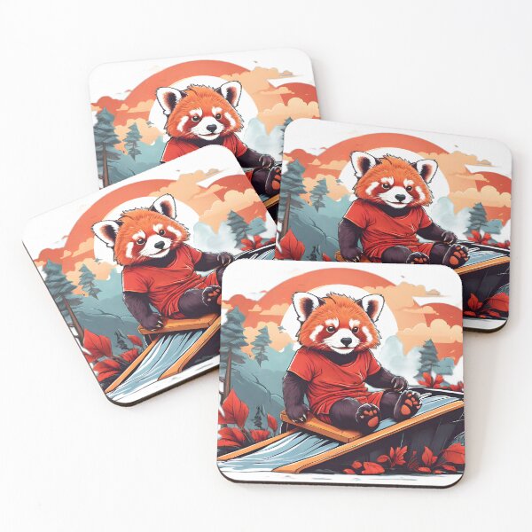 Item preview, red panda on the slide designed and sold by Karaz's Animal Kingdom.