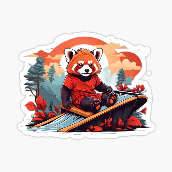 Item preview, red panda on the slide designed and sold by Karaz's Animal Kingdom.