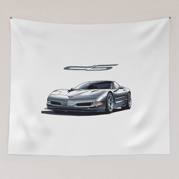 Item preview, Silver C5 Corvette – Modern American Muscle Car Art  designed and sold by TheArtOfCar.