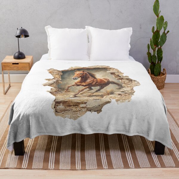 Item preview, Horse breaking through a stone wall in dynamic motion surrounded designed and sold by Ms. Iryna.