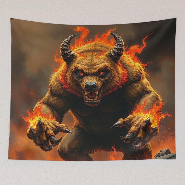 Item preview, Demon Bear - Engulfed in Flames designed and sold by shakespeare1212.