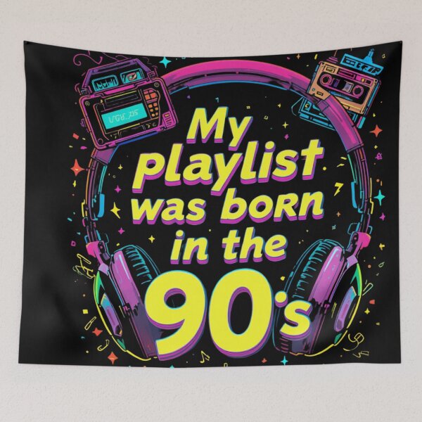 Item preview, My Playlist Was Born in the 90s - Retro Music Lover Design designed and sold by ZENTIO.