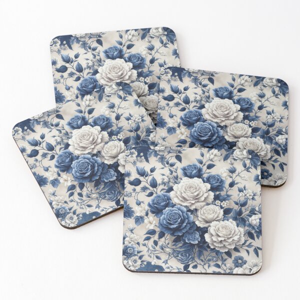 Item preview, Blue Floral Art Poster designed and sold by psychcyberpunk.