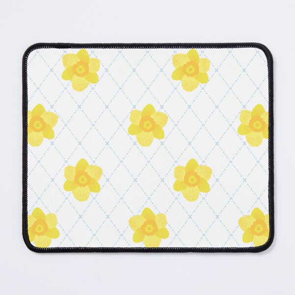 Item preview, Daffodils Floral Diamond Lace Print 1 - White designed and sold by Daniel Bevis Design.