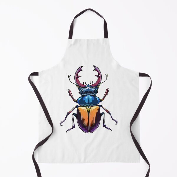 Item preview, European stag beetle, or greater stag beetle (Lucanus cervus) top view of large insect bug with big horns vector illustration, large insect with mandibles, top view. Bug species with big horns designed and sold by Danler.