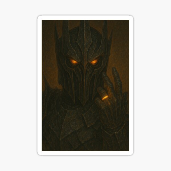 Vista previa del artículo con la obra «Sauron 2 - Con el anillo único», diseñado y vendido por ElCineFriki.