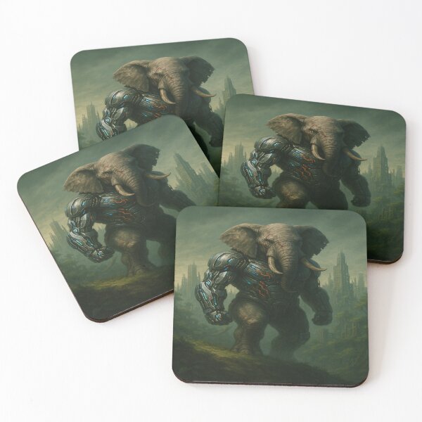Item preview, Cyber Elephant Warrior – Sentinel of the Reclaimed Earth designed and sold by cottoncode.