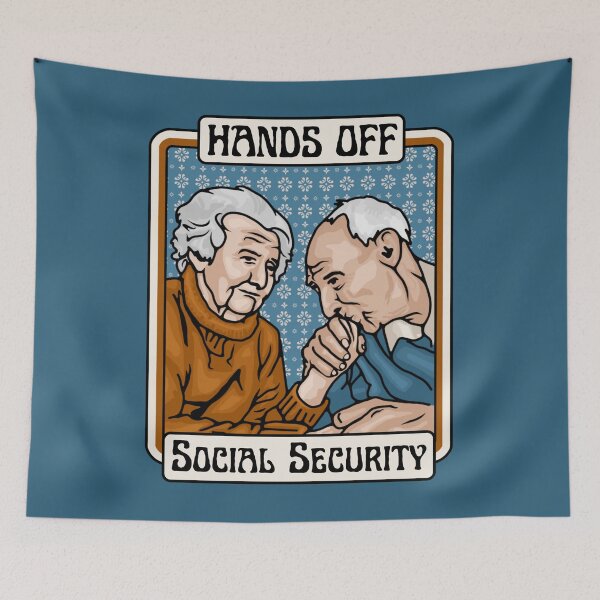 Item preview, Hands Off Social Security designed and sold by Unhinged Heather.
