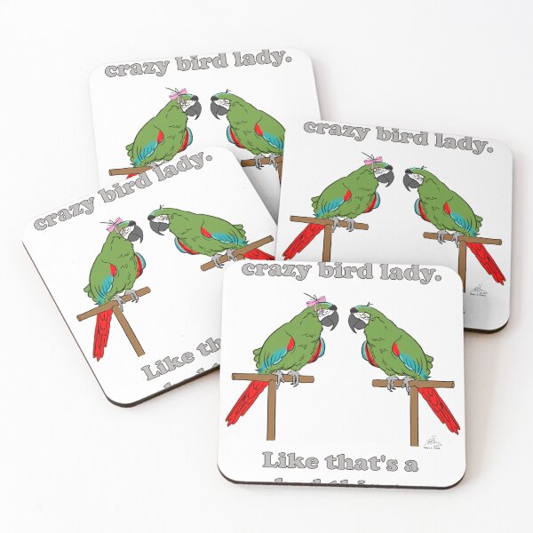 Item preview, Crazy Bird Lady - Severe Macaw designed and sold by Laughing Parrot Studio.