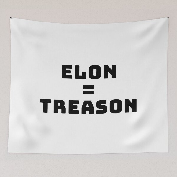 Item preview, Elon = Treason in blaxk designed and sold by KATKattalestv.